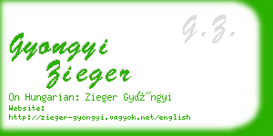 gyongyi zieger business card
